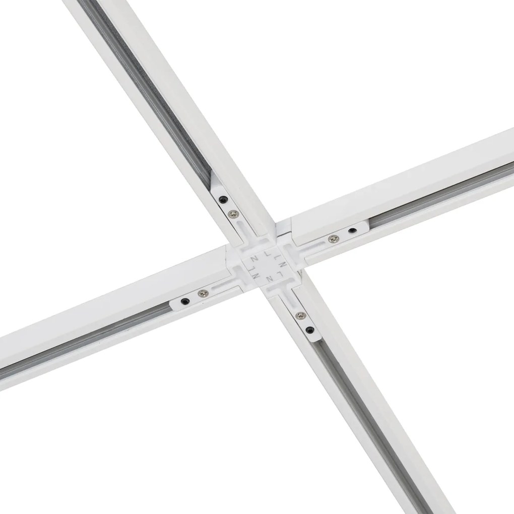 Moderný koľajnicový systém s 10 reflektormi béžový a biely 1-fázový - Slimline Uzzy