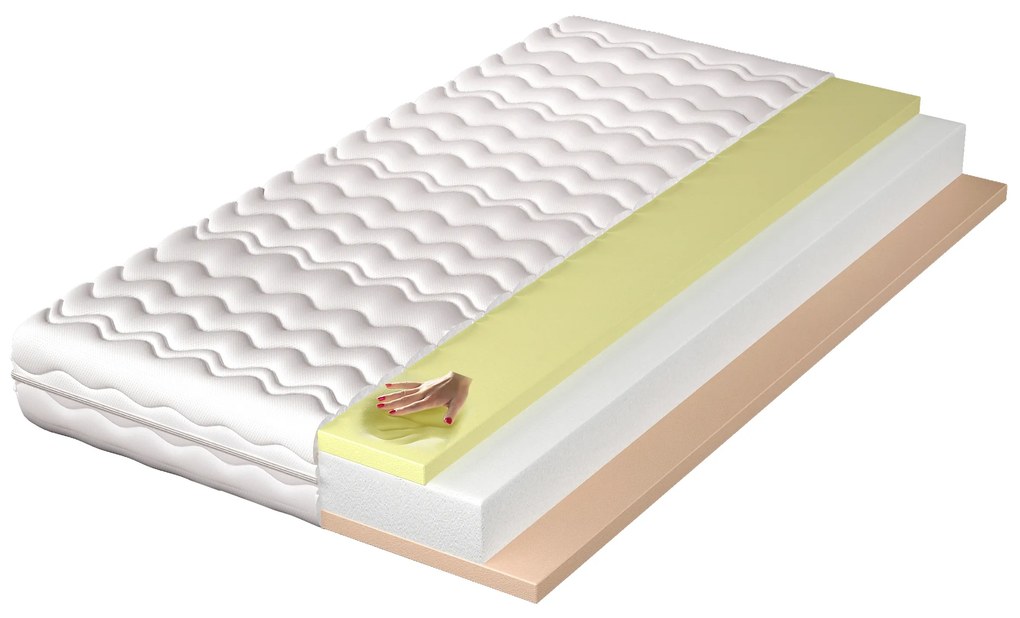 Penový matrac HATI 200x180 cm (T3). Akcia -14%. Vlastná spoľahlivá doprava až k Vám domov. 1025249