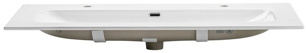 Keramické umývadlo na zapustenie Fly 120 2TH DP biele