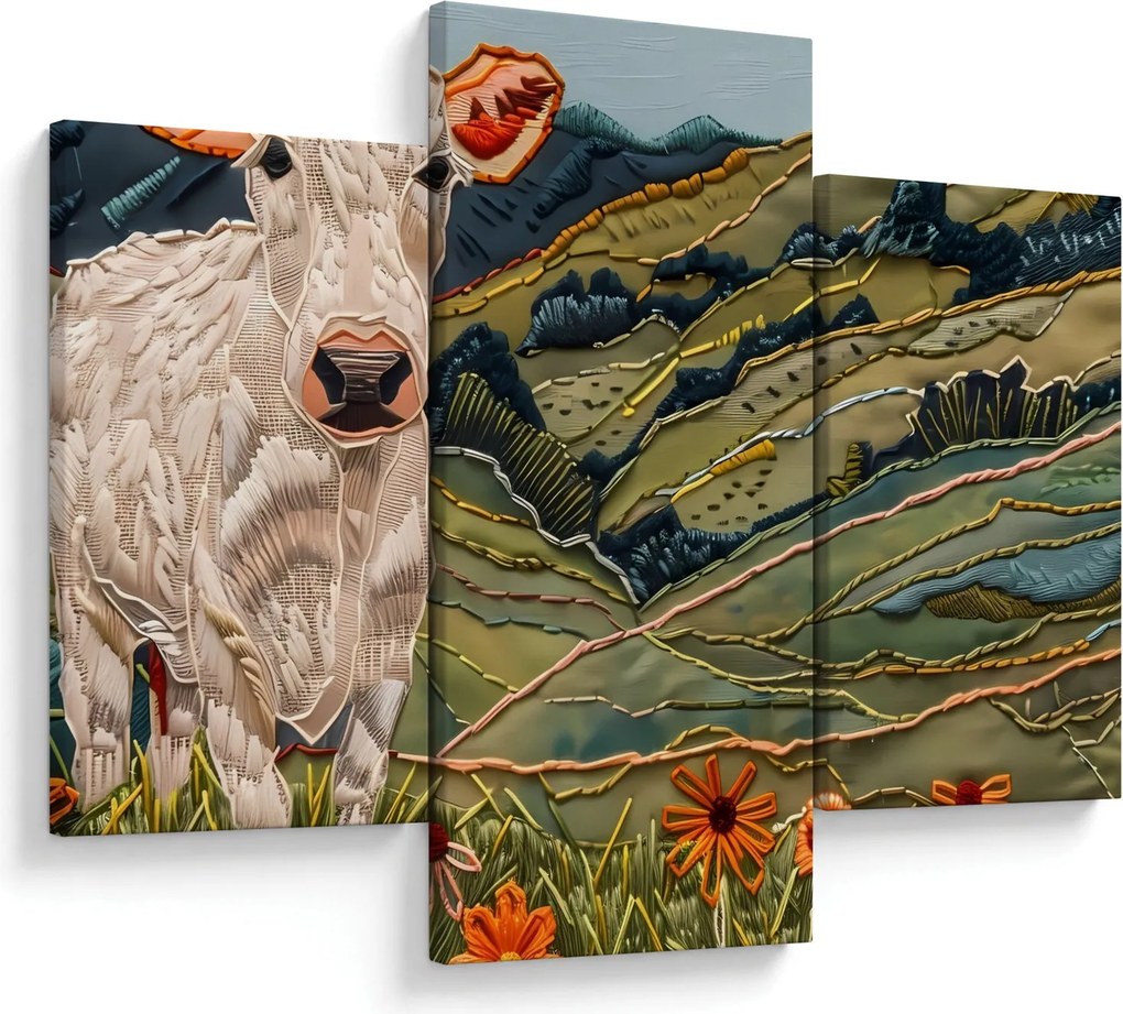 Obraz - Imitácia pleteného motívu (90x60 cm)