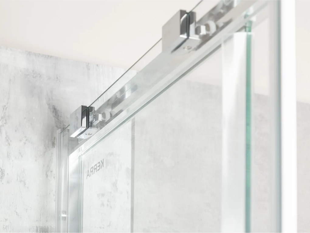 Novoterm Štvorcový sprchovací kút NV-Solid SQ CHR 90 SV, chróm/transparent + vanička Victor biela