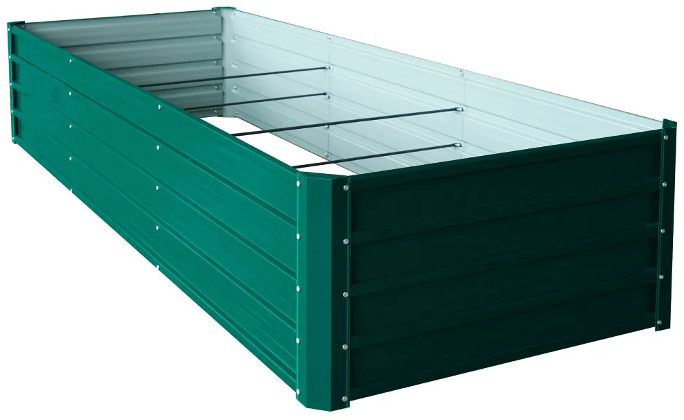 Vyvýšený záhradný záhon BestBerg VZ-1000Z / 1000 l / 240 x 90 x 47 cm / zelený