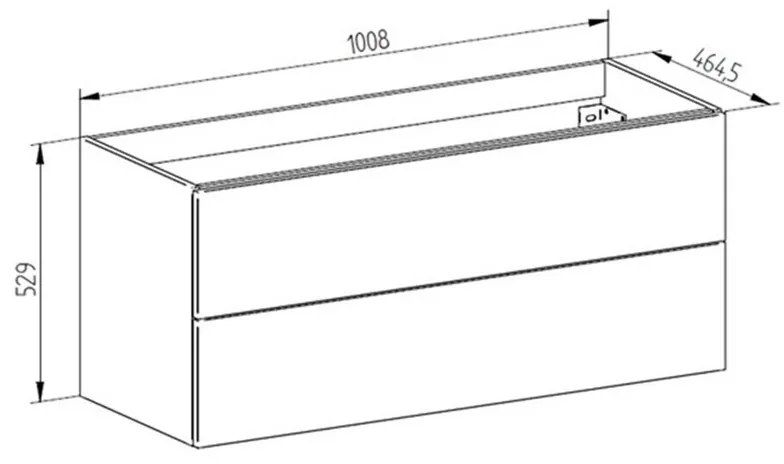 Mereo, Aira, kúpeľňová skrinka 101x47x53 cm, dub kronberg, MER-CN722S