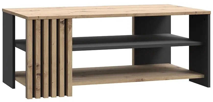 Konferenčný stolík Zaandam 60x110 artisan/čierna