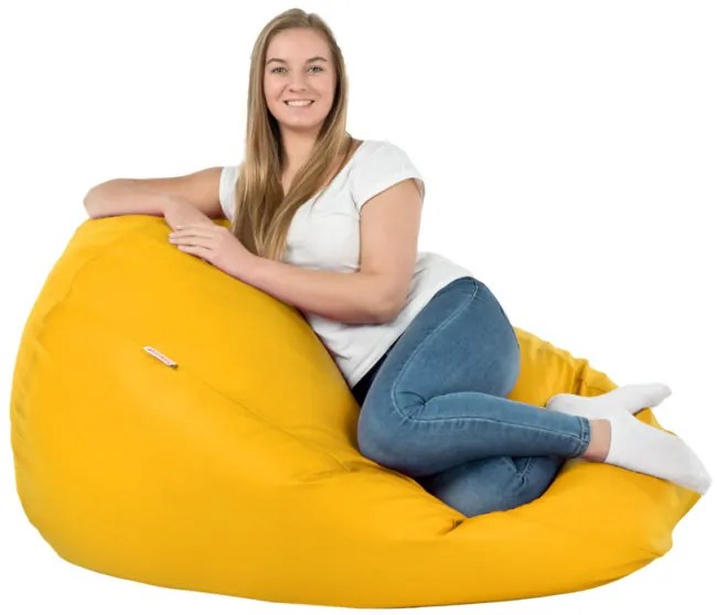 Sedací vak SAKO svetložltý ekokoža