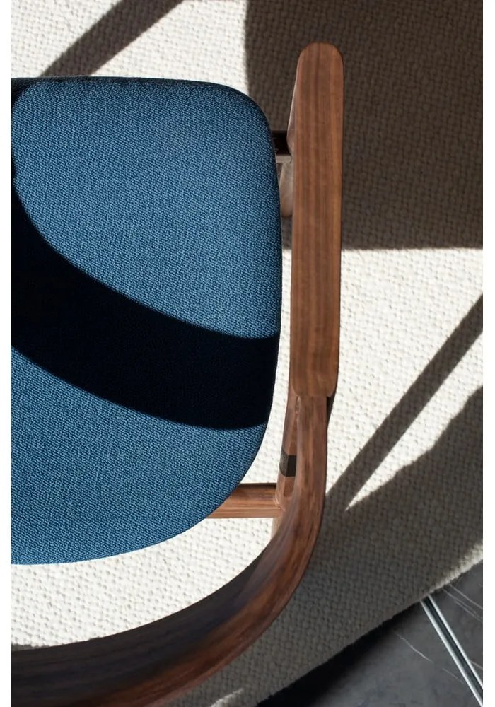 Modrá/hnedá jedálenská stolička Muna – Gazzda