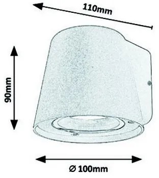 Rabalux - Vonkajšie nástenné svietidlo 1xGU10/35W/230V IP54 čierna