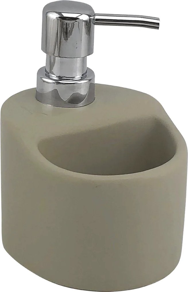 Kuchinox Dávkovač mydla YOGO s priehradkou - AMP_4M2M, béžová/chróm