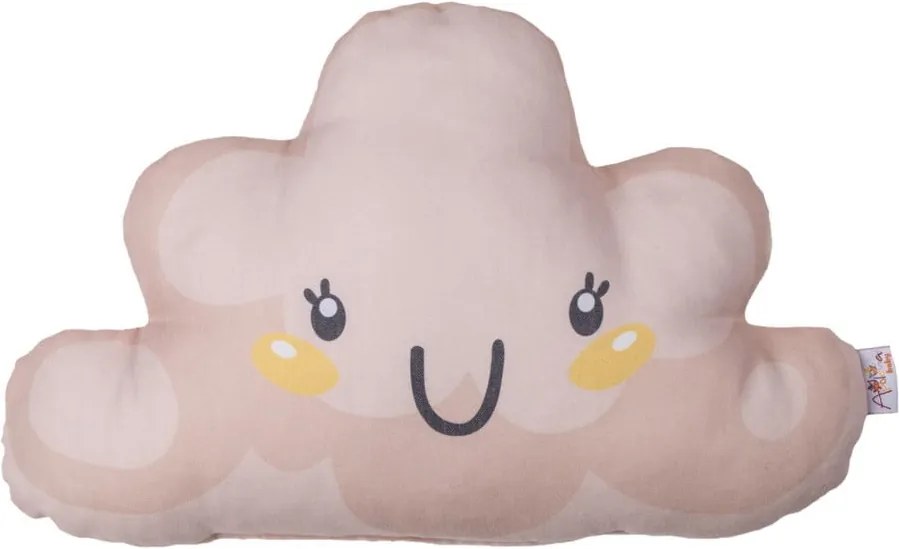 Svetloružový detský vankúšik s prímesou bavlny Mike & Co. NEW YORK Pillow Toy Hurro, 21 x 40 cm