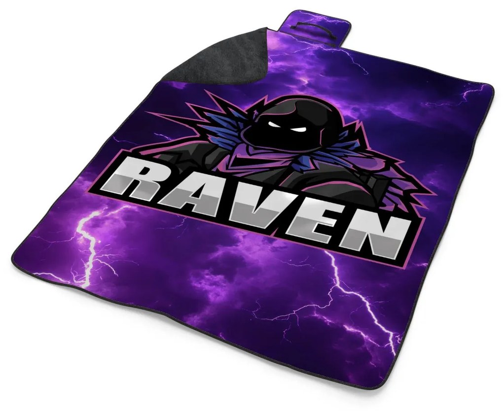 Sablio Plážová deka FORTNITE RAVEN Fialová búrka: 200x140 cm