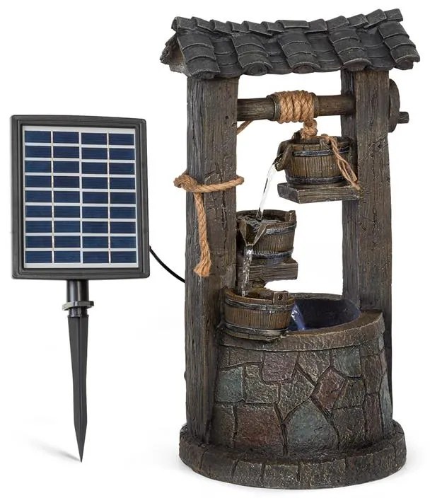 Blumfeldt Speyer kaskádový záhradný fontánový systém 4 stupne, batéria 2,8W solárna LED
