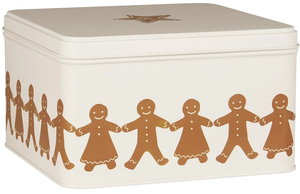 Ib Laursen Plechová škatuľa Gingerbread Couples Square