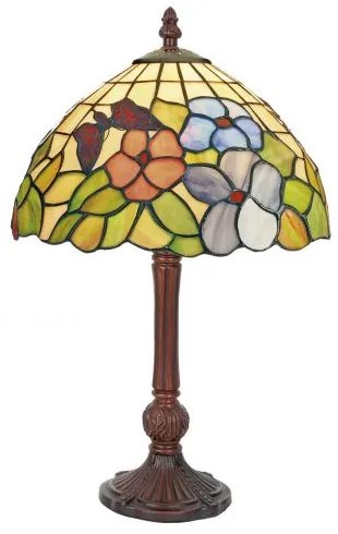 Vitrážová lampa Tiffany stolová SOFT 42*Ø25