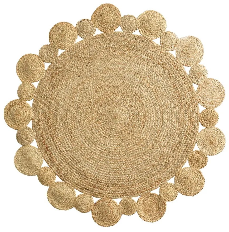 DomTextilu Fenomenálny okrúhly koberec z jutoviny  66711