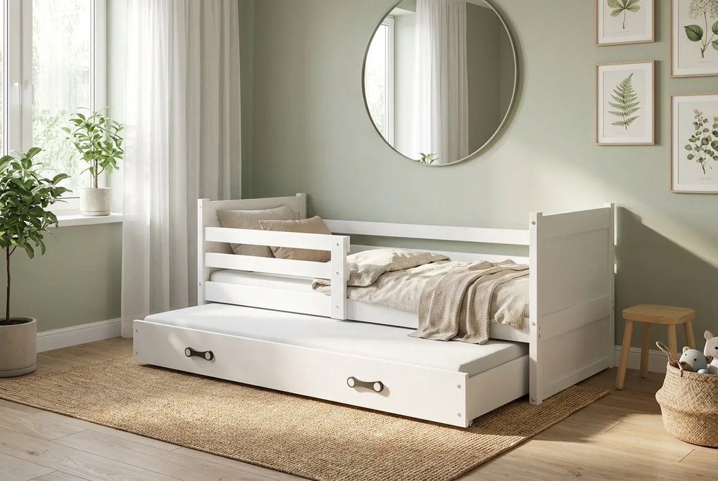 Posteľ s prístelkou RICO 2 200x90 Biela