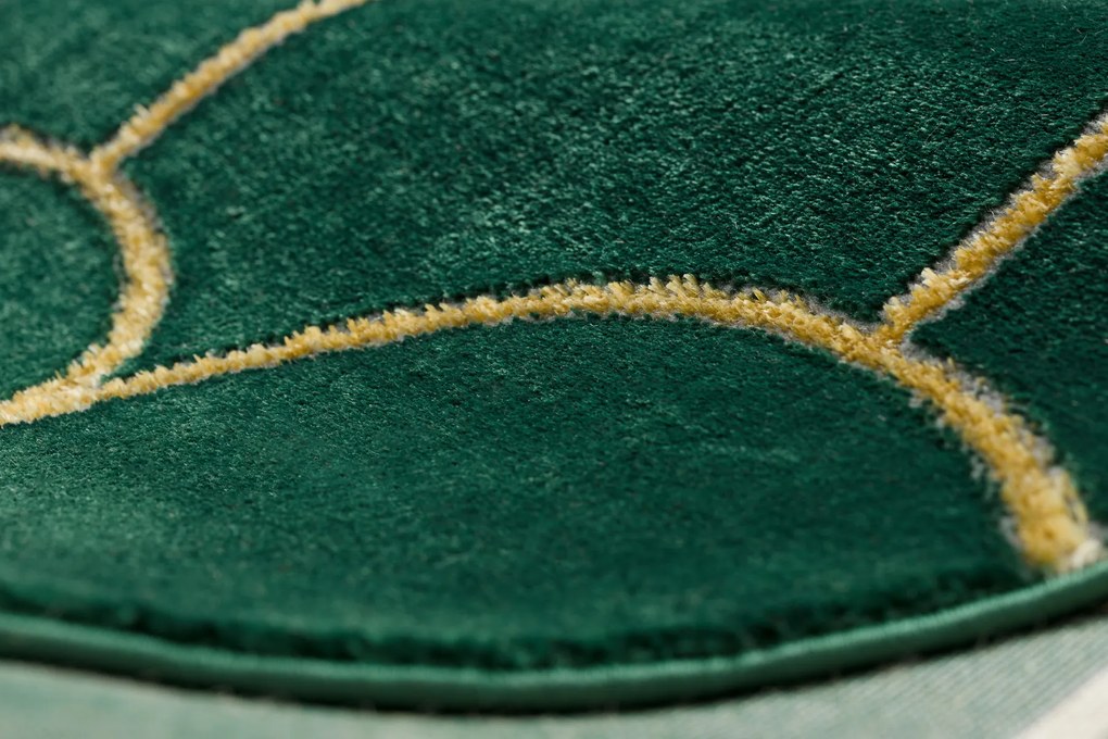 Koberec EMERALD exkluzívny 1021 glamour, art deco, zeleno/ zlatý