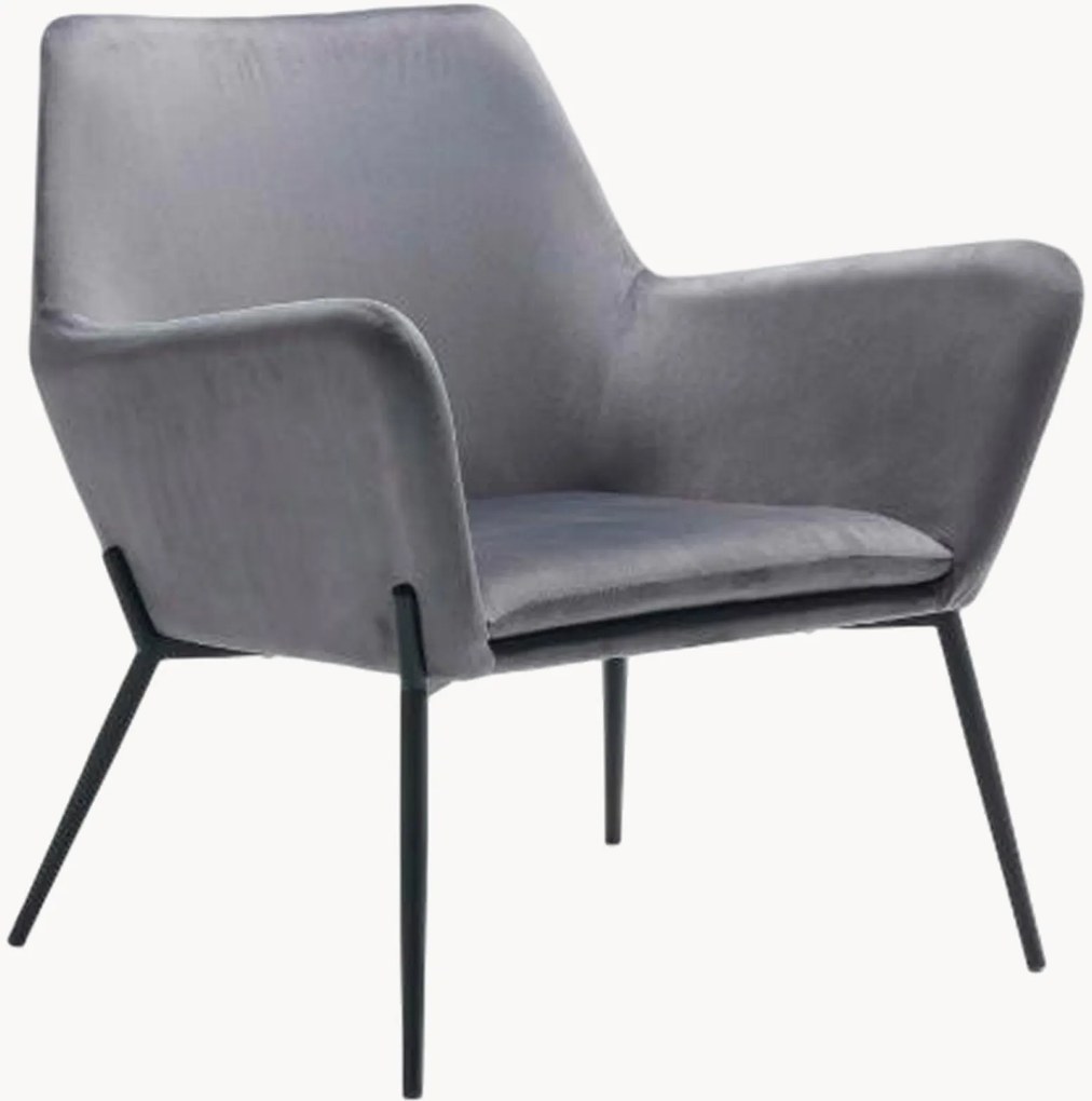 Zamatové kreslo Gin