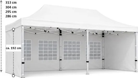TRENDIE Hliníkový nožnicový stan 3x4,5m biely