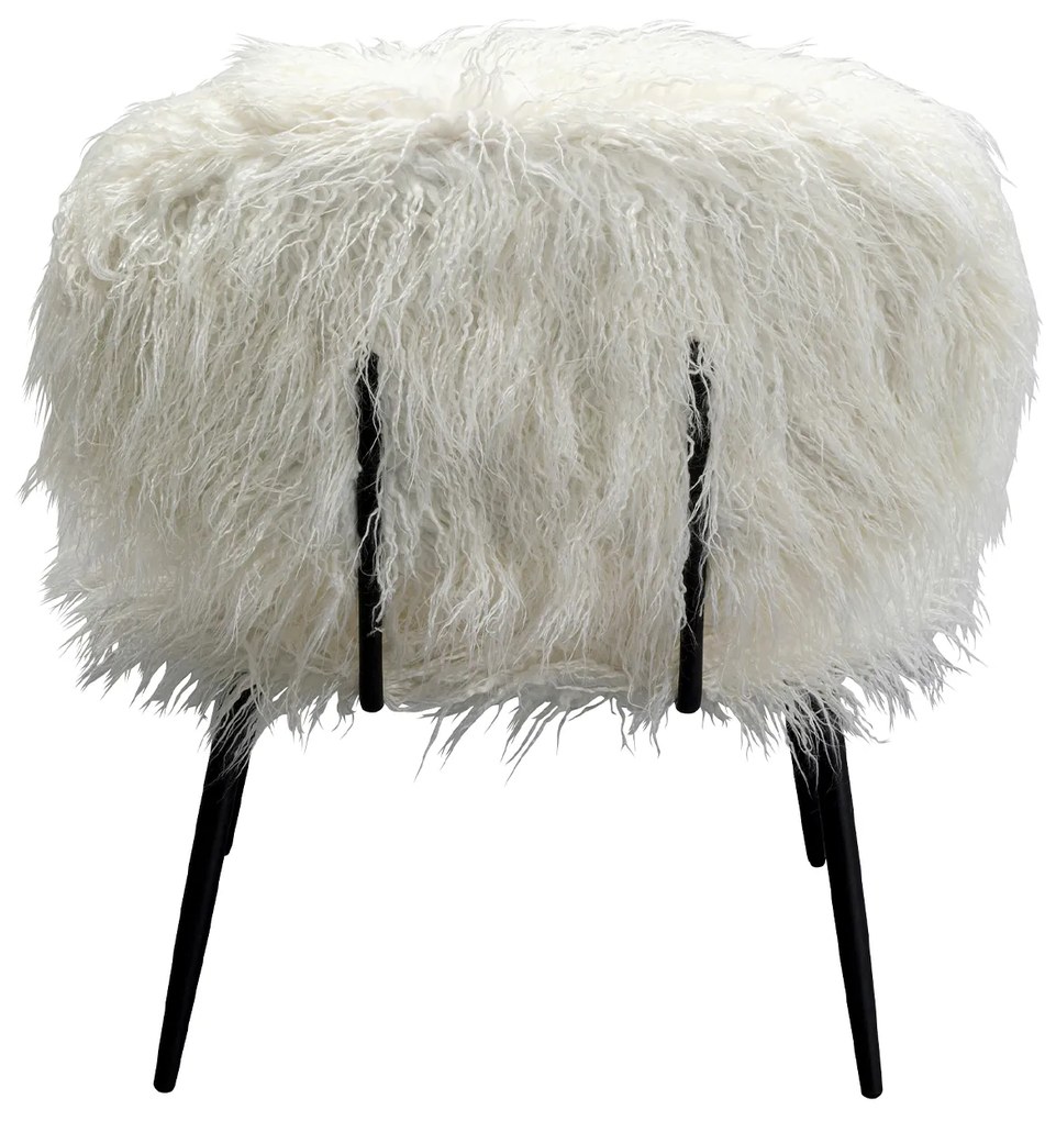 Hairy kreslo biele