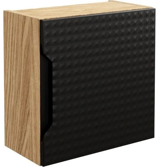 Kúpeľňová zostava Luxor Black Cloud so skrinkami a umývadlami 120 cm čierna/dub olejovaný