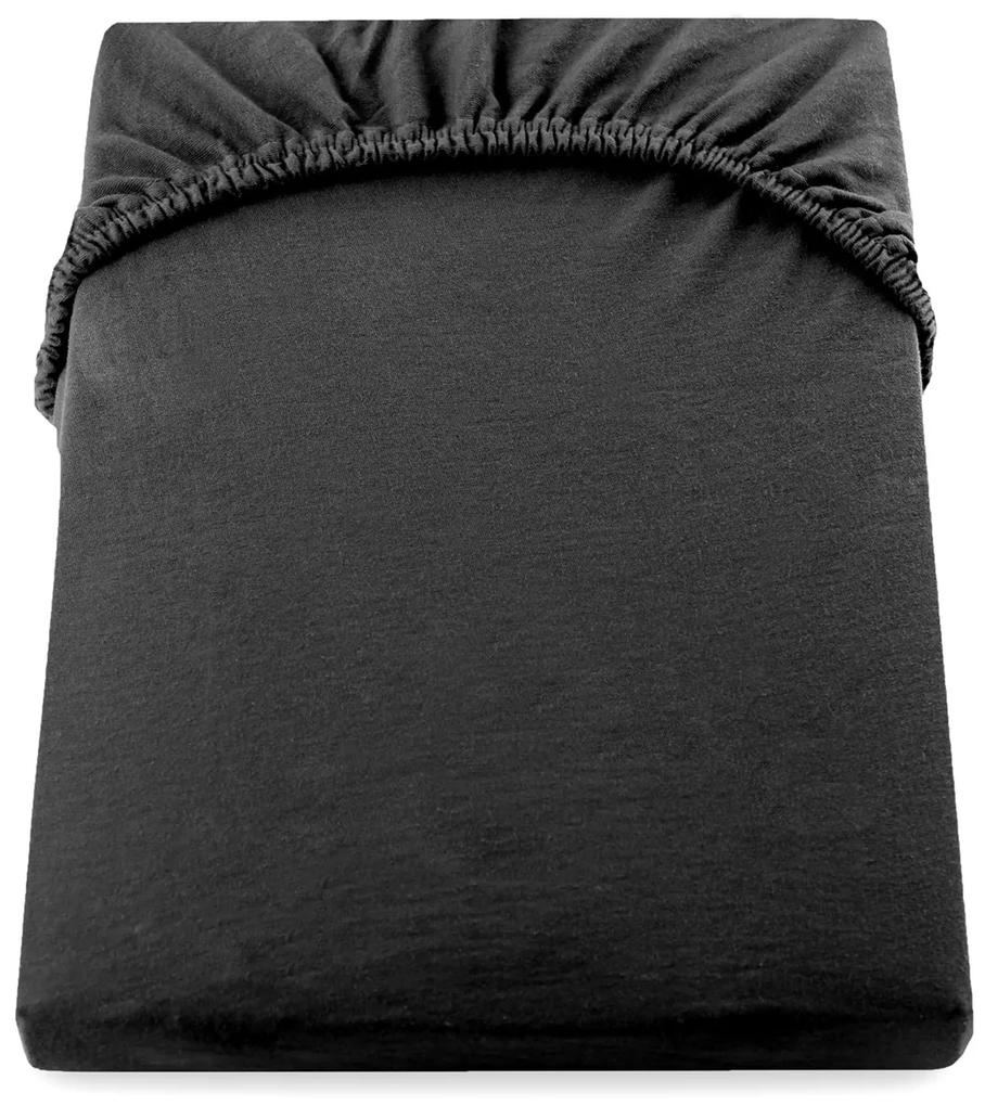 DecoKing Bavlnené jersey prestieradlo Nephrite, čierne Rozměr prostěradlo DecoKing: 180-200x200 cm 30cm