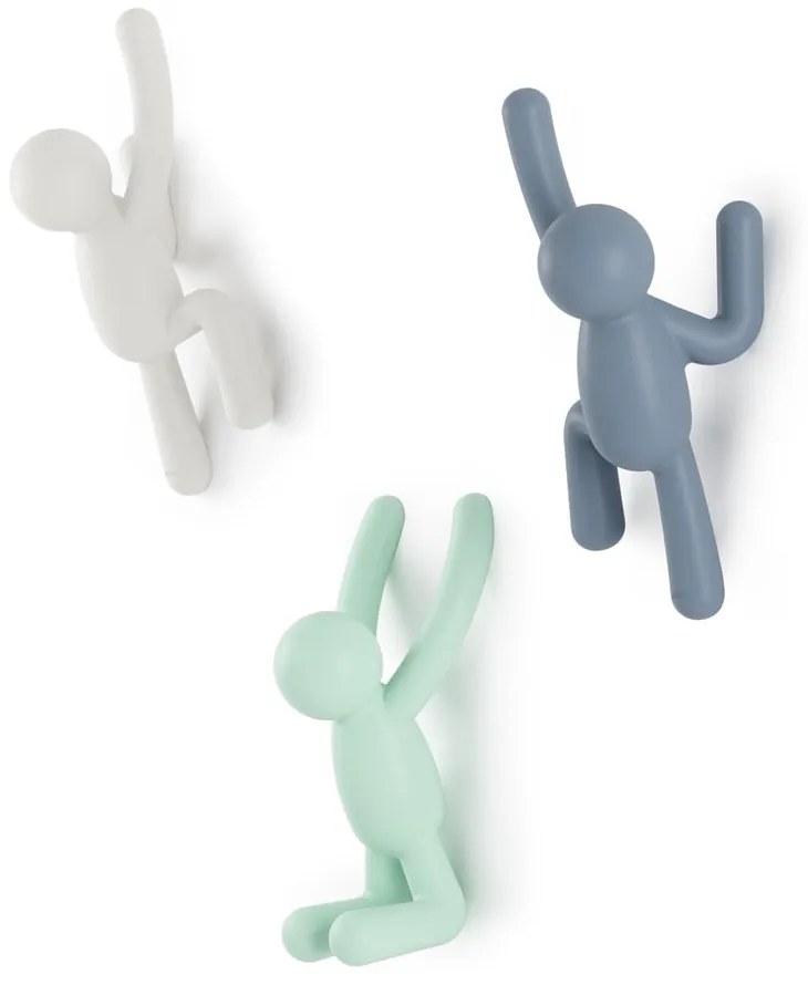 Nástenné plastové háčiky v súprave 3 ks Buddy - Umbra