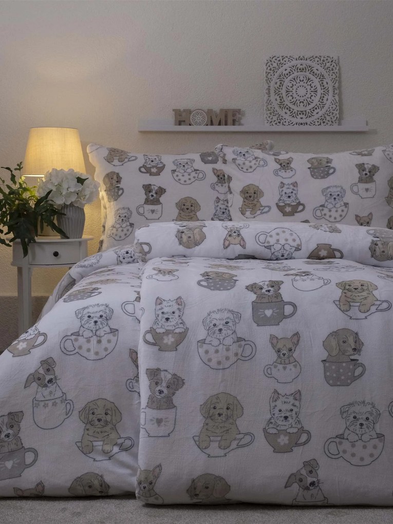 Francúzske obliečky mikroplyš Exclusive – Šteniatka 220 × 200 cm, 2ks 70 x 90 cm