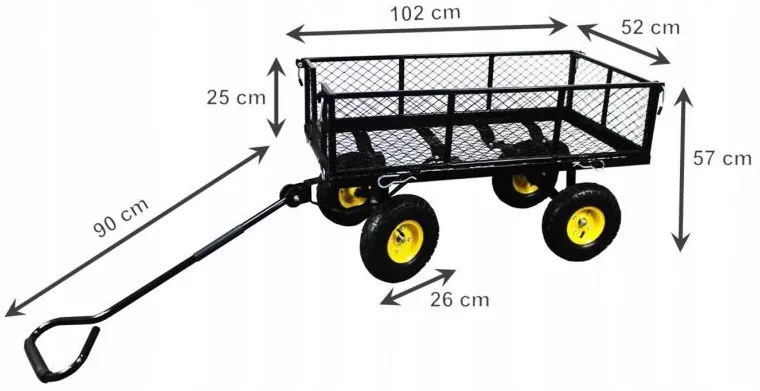 Záhradný transportný vozík GARDEN LINE WOZ6858