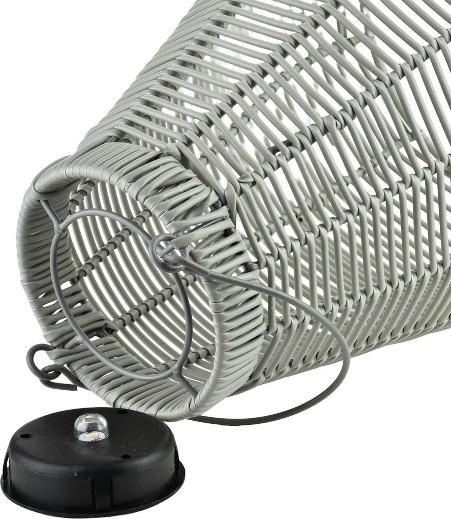 Solárny lampáš SOKKE 33/45 sivý