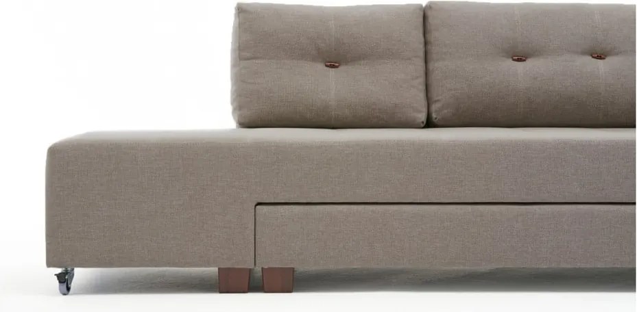 Béžová rozkladacia rohová pohovka (pravý roh) Manama – Balcab Home