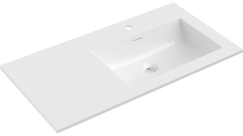 Mexen Otis, umývadlo na zapustenie 91 x 46,5 cm, pravé, biela lesklá, 25189000P