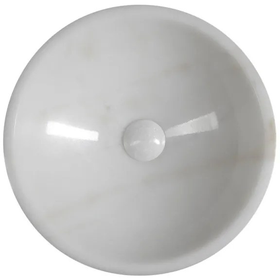 Sapho - Umývadlo na dosku BLOK, priemer 40 cm, mramor/biela