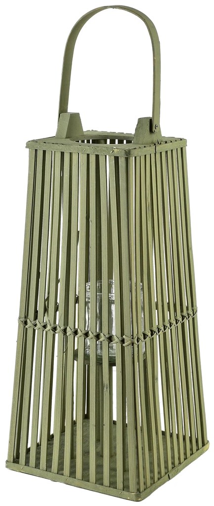 Proutěná lucerna LUCIE Green 23x48 cm zelená