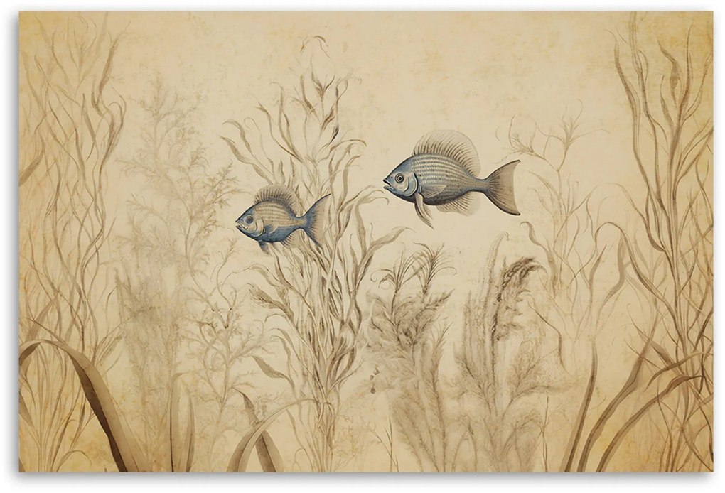 Gario Obraz na plátne Vodné rastliny s rybami Rozmery: 60 x 40 cm