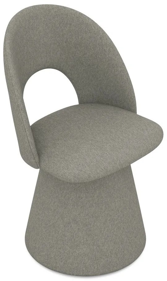 Sivé čalúnené jedálenské kreslo Kalo – Makamii