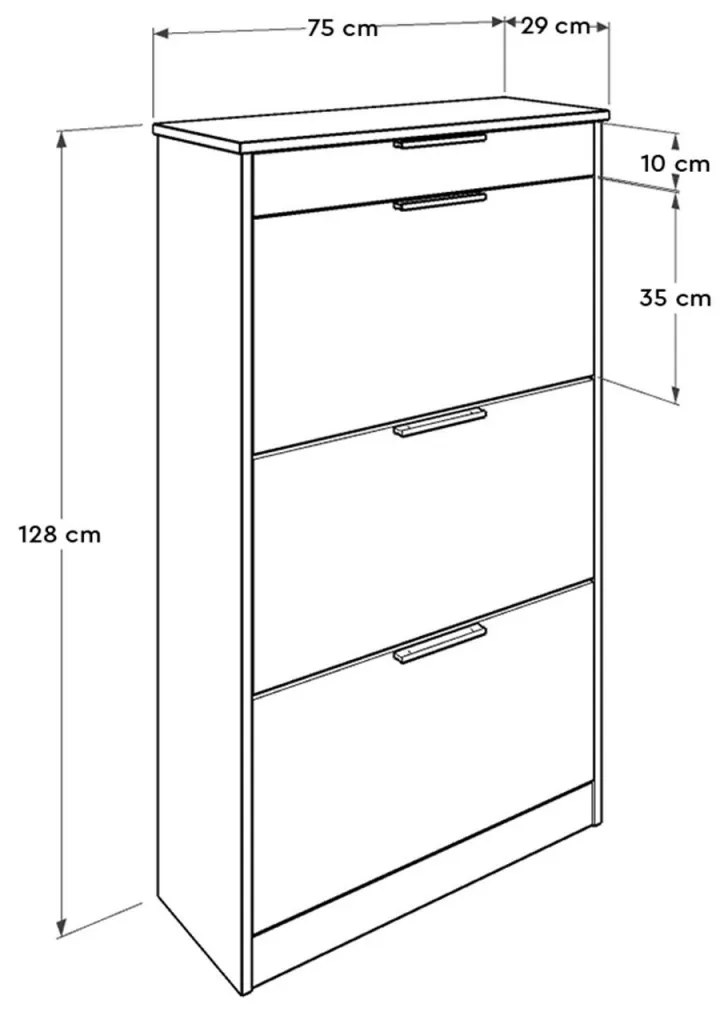 Botník Doel 75x128 cm orech