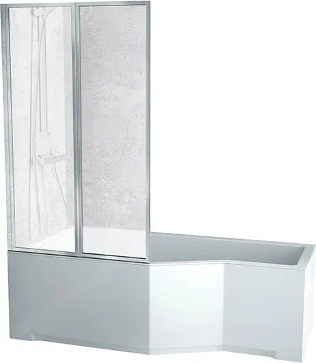 Besco Akrylátová atypická vaňa s vaňovou zástenou INTEGRA VK 2 150x75 (170x75) BESCO-Rozmery: 170x75, BESCO-Farba: Biela, BESCO-Orientácia: Pravá