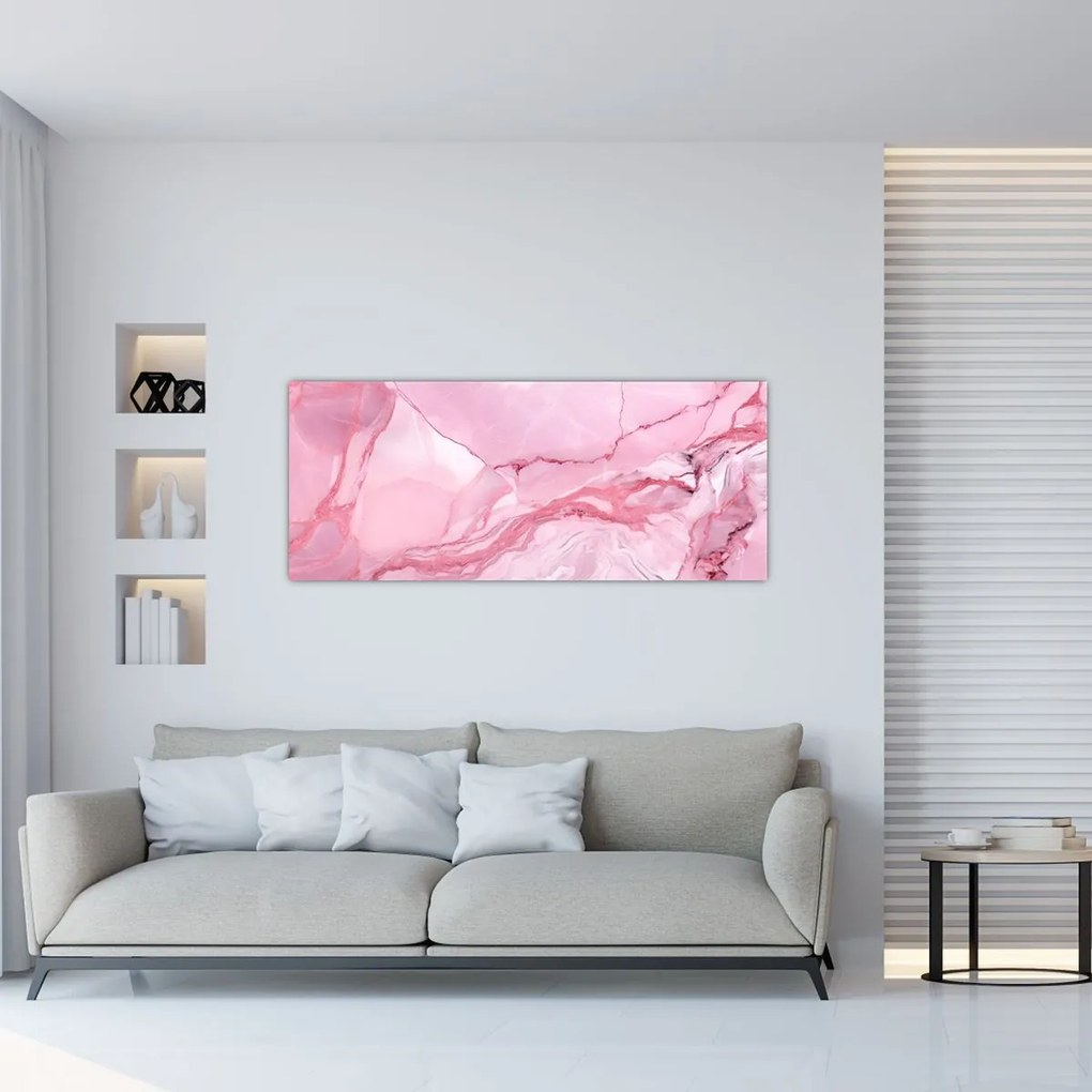 Obraz - Ružový mramor (120x50 cm)