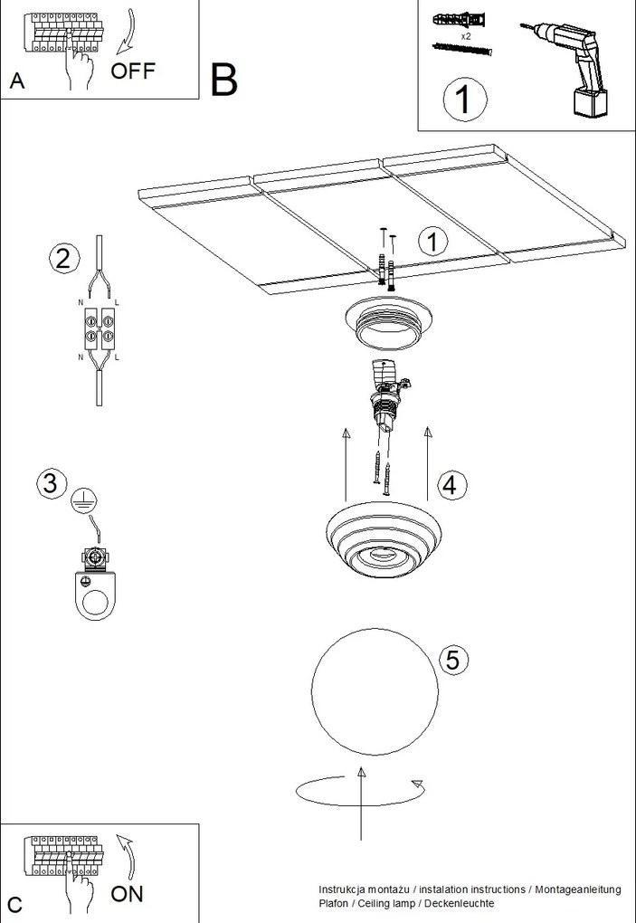Nástenné svietidlo Zori, 1x biele sklenené tienidlo, w
