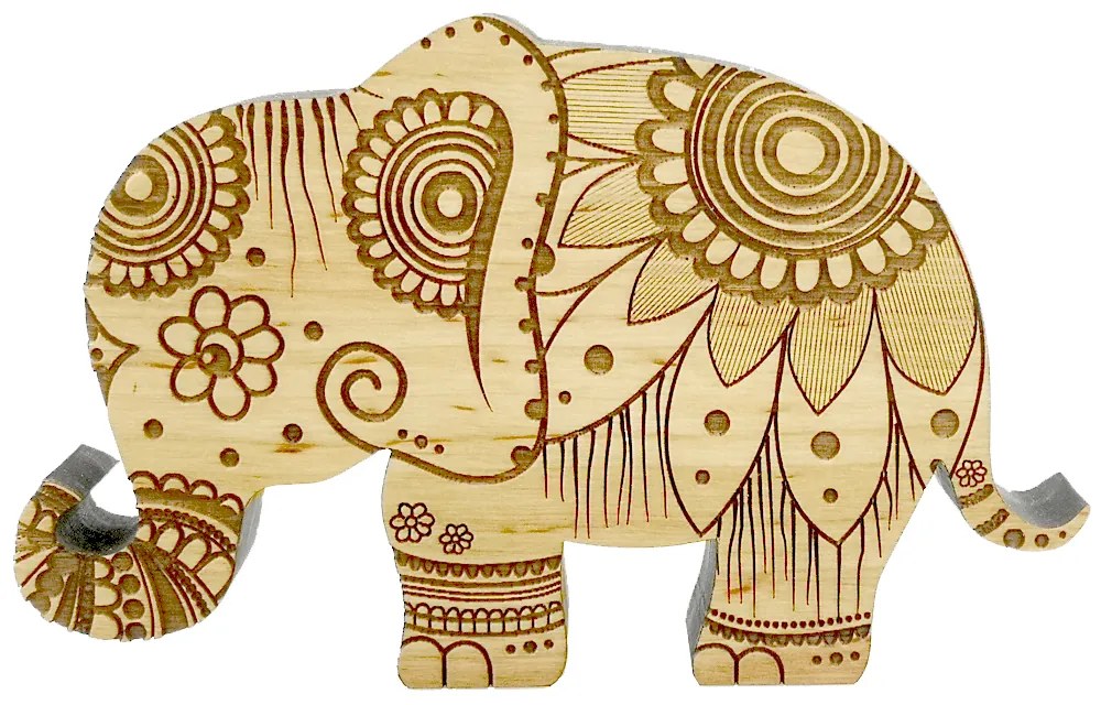 AMADEA Drevená dekorácia slon, masívne drevo 15x9,5x1,8 cm
