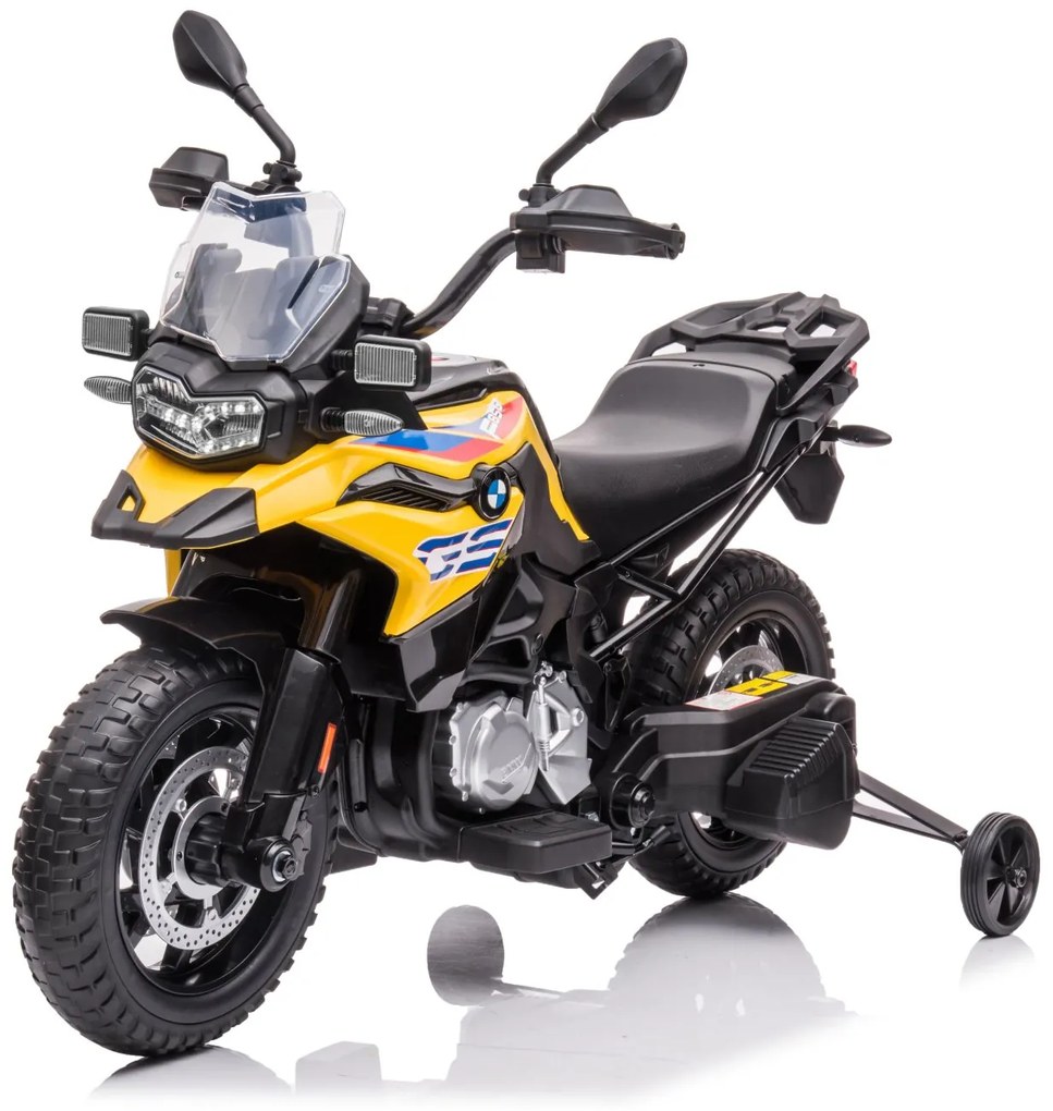 Detská elektrická motorka BestBerg BBCC-80Y - BMW F 850 GS / od 3 rokov / nosnosť 30 kg / žltá