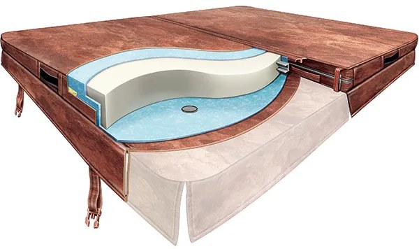 Hanscraft Termokryt na vírivku Základná - čierna c/11 160 x 100 cm