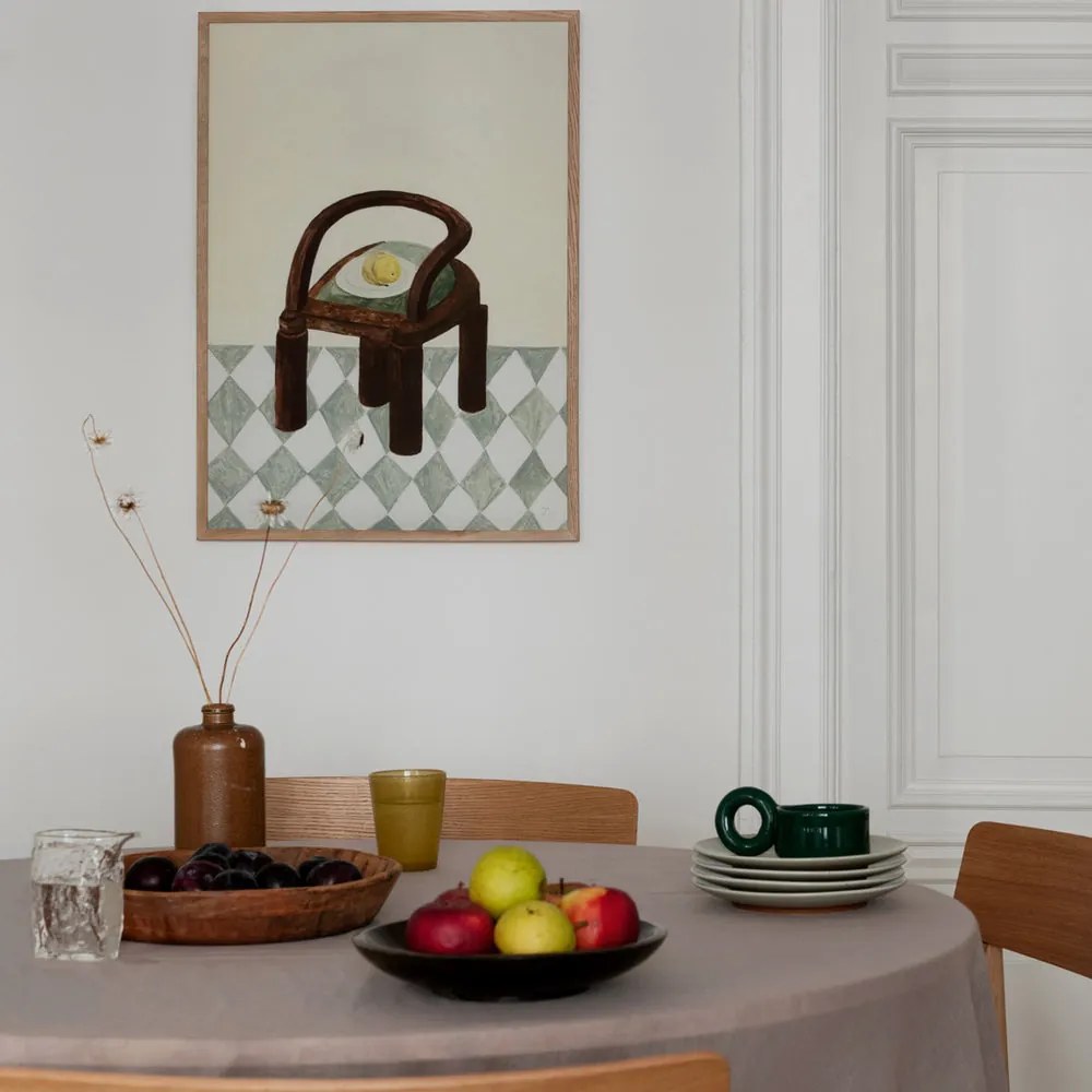 Moikka Plagát Chair with Fruit by Isabelle Vandeplassche 50x70 cm