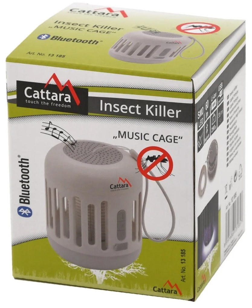Cattara Nabíjacie bluetooth svietidlo s lapačom hmyzu Music cage, 60 lm