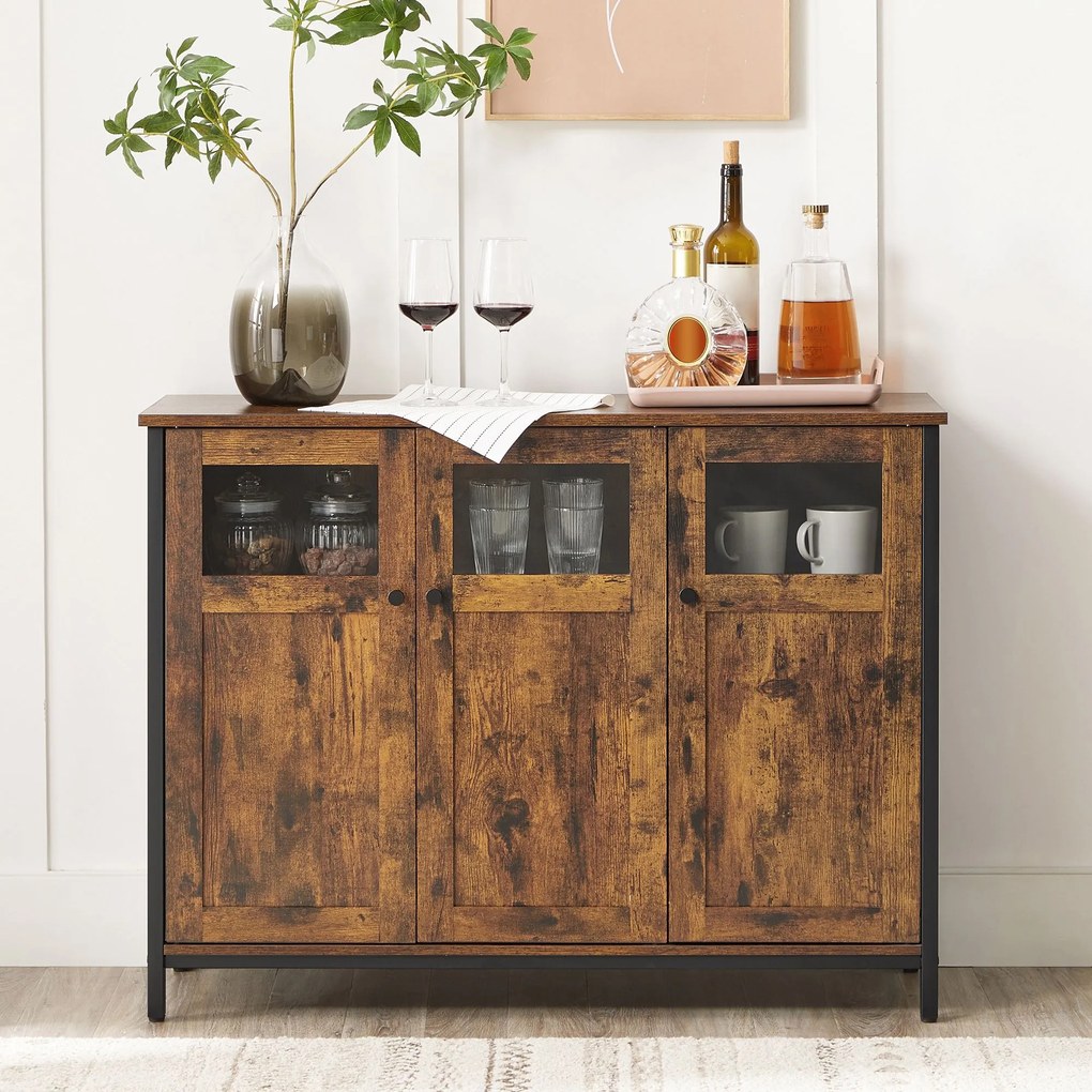 Úložná skrinka Vasagle EDUO hnedá/čierna