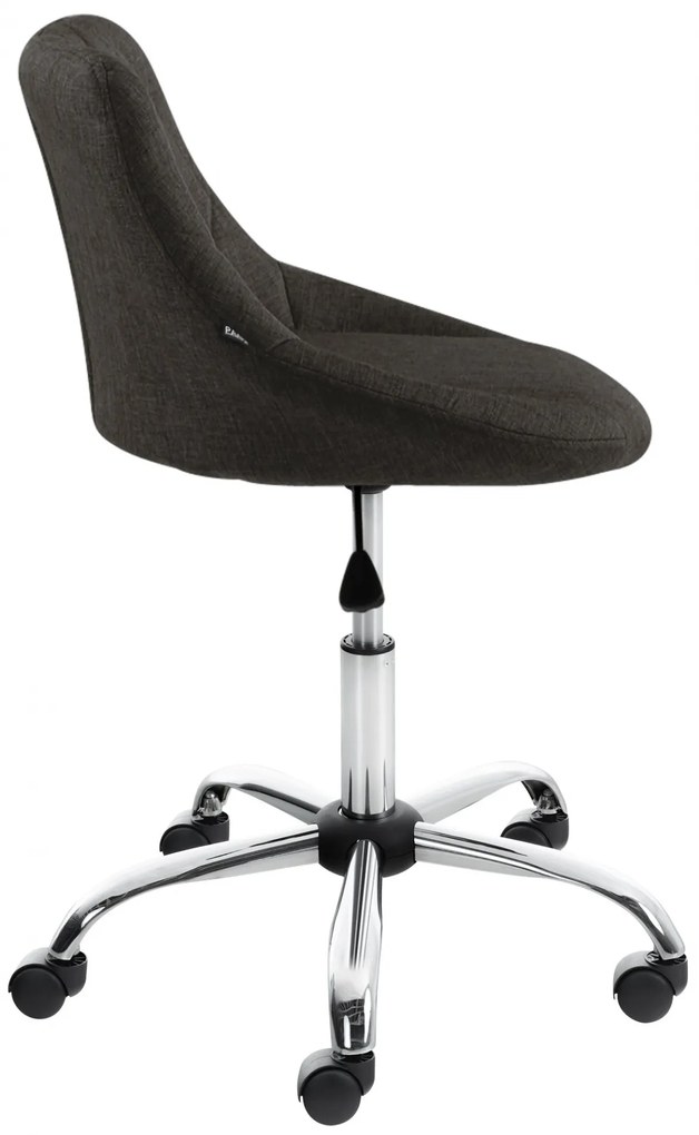 Design-Shop Pracovná stolička Lazio - látka - Tmavo sivá