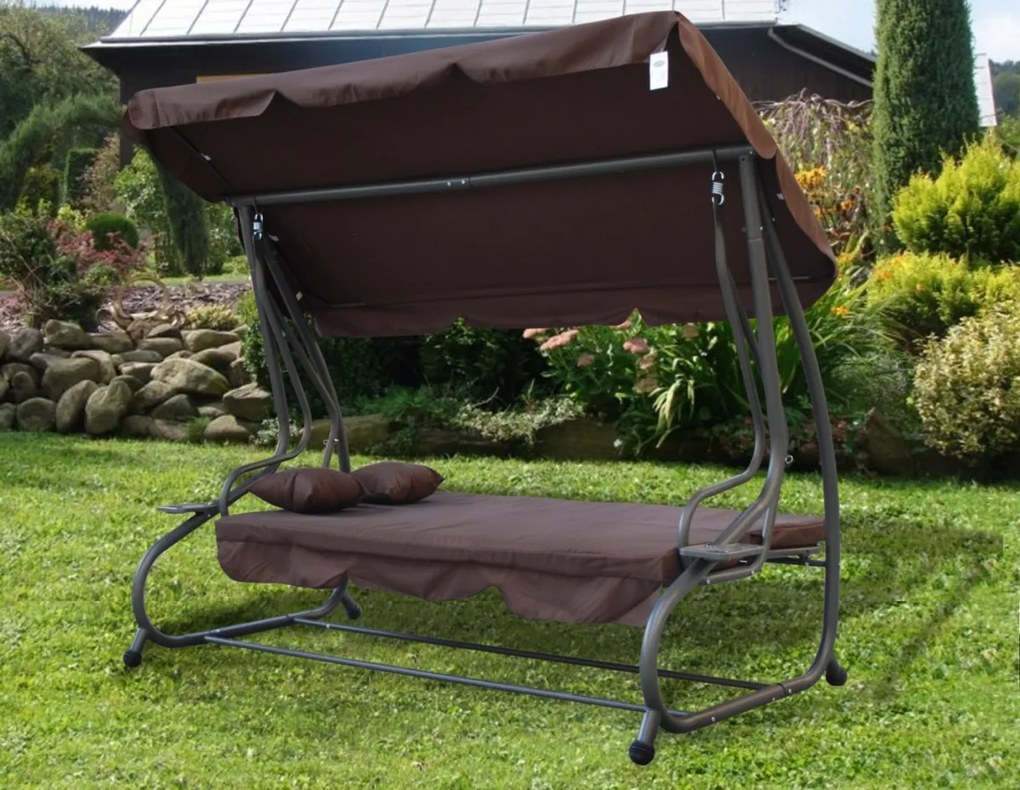 Záhradná hojdačka RAMIZ 8011 - hnedá