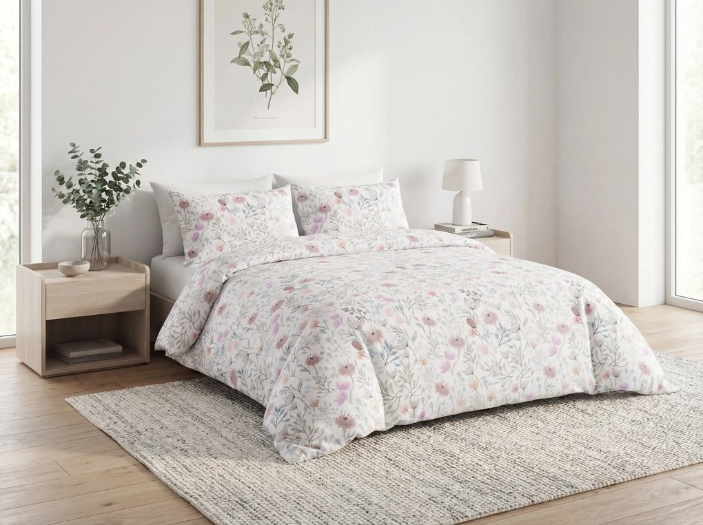 Obliečky z Renforcé bavlny FLORENO biele Rozmer obliečky: 70 x 90 cm | 140 x 200 cm