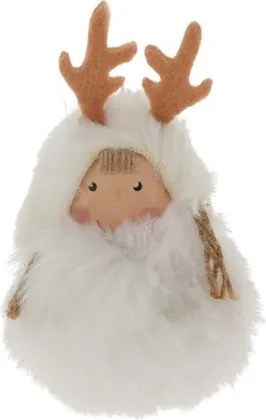 Závesné dievčatko s parohami – biele 11 cm