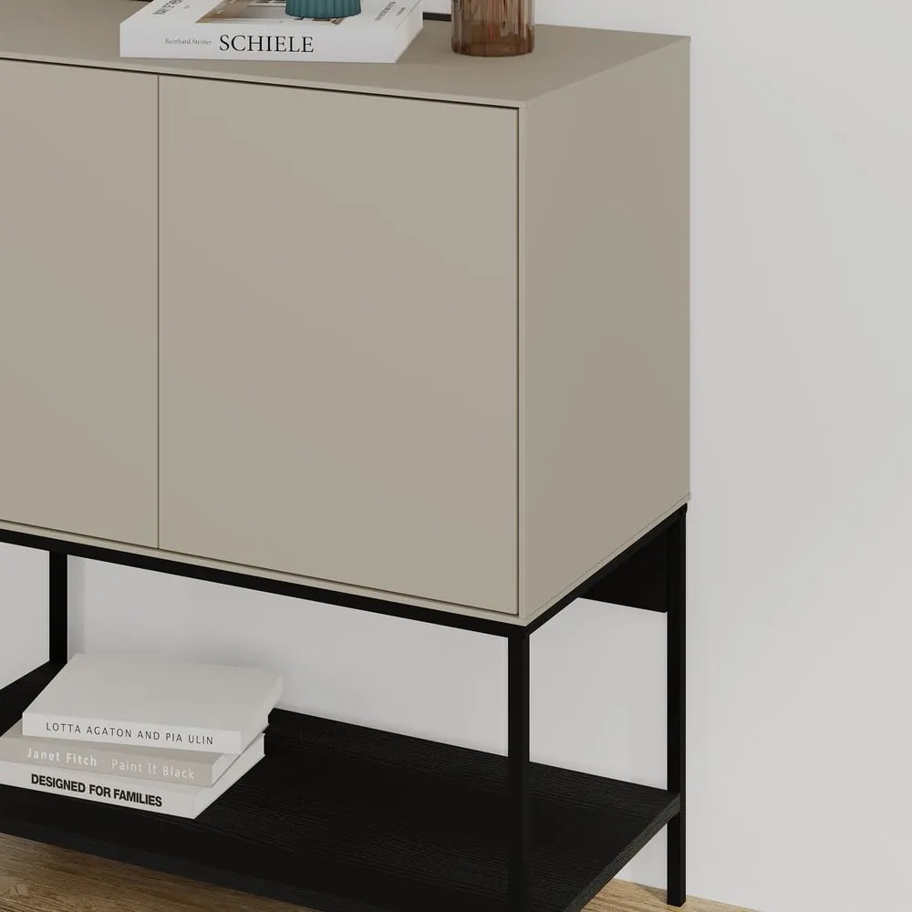 Čierno-krémová skrinka 80x90x40 cm Amira – Marckeric